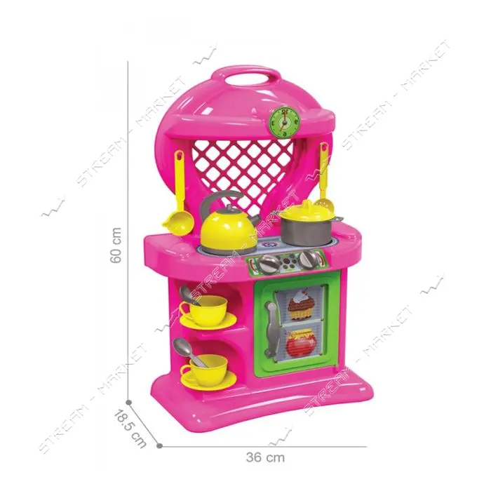 Игрушка Кухня 10 ТехноК 12 элементов арт 2155 (60 x 36 x 18,5 см)                                   