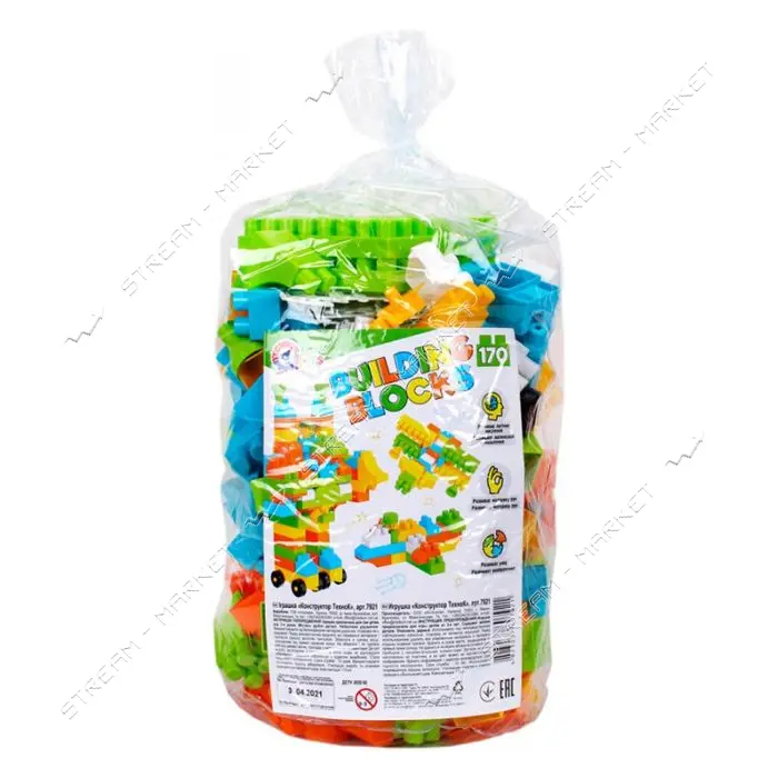 Игрушка ТехноК Конструктор 170 элем арт 7921 O 18х35см