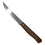 Нож кухонный универсальный деревянная коричневая ручка лезвие 11.5см