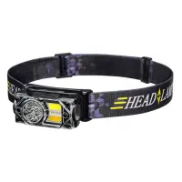 Фонарь налобный YY-19B-3SMD плюс 2COB белый желтый красный ЗУ Type-C Box Li-Ion аккум магнит        