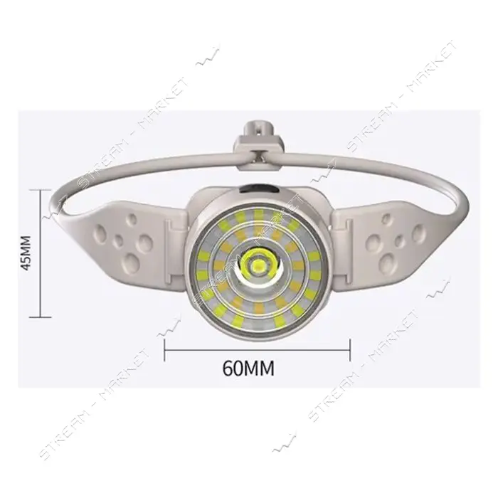 Фонарь налобный G25-XPG плюс 30SMD белый красный желтый синий ЗУ Type-C Box Li-Ion аккумуляторный
