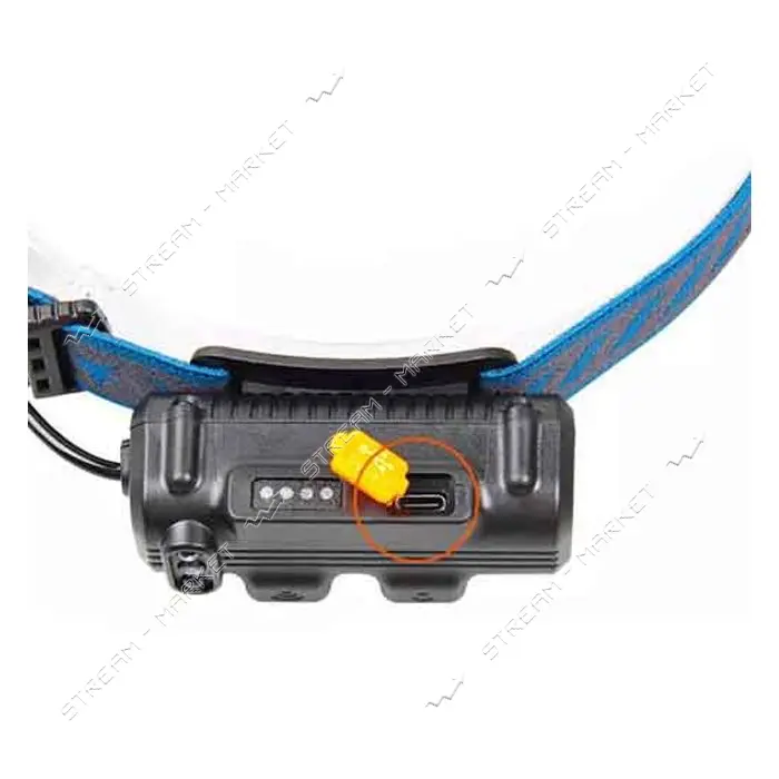 Фонарь налобный BL-W691-2COB белый красный ЗУ Type-C Box Li-Ion аккумуляторный