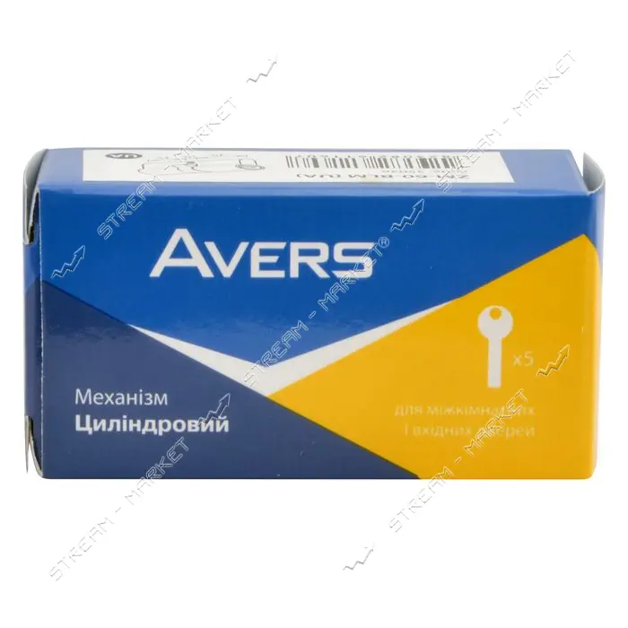 Секрет цинковый Avers ZM-60-BLM 30/30 лазерный ключ/ключ 5 ключей черный