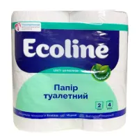 Туалетная бумага Eco-Line 2 слоя 4 рулона                                                           