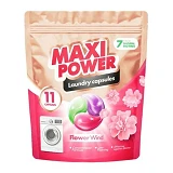 Капсулы для стирки белья Maxi Power Цветочный ветер 11шт                                            