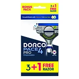 Станки для бритья Dorco PACE4 мужские 4 лезвия 4шт                                                  