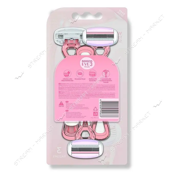 Станки для бритья Dorco EVE3 женские 3 лезвия 3шт