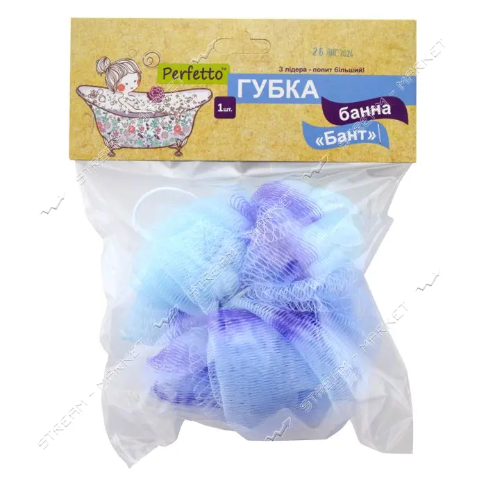 Губка банная Perfetto Бант 1шт