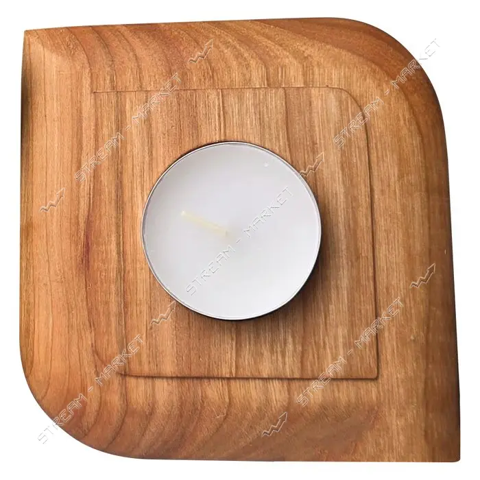 Подсвечник деревянный Eco Tabulas одинарный 105х105х25