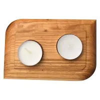 Подсвечник деревянный Eco Tabulas двойной с фаской 105х150х25                                       