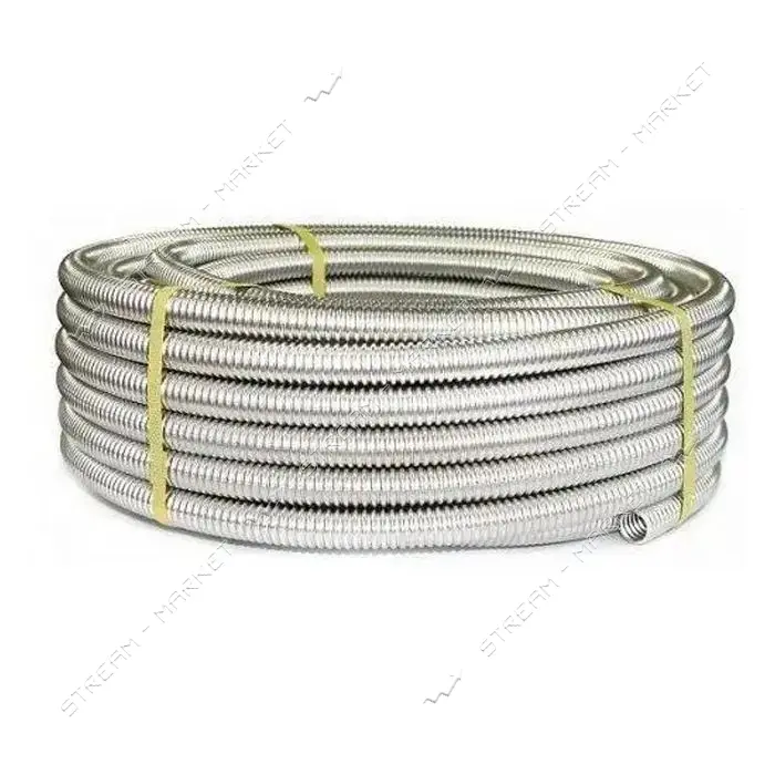 Металлорукав Eco-Flex DN32 1-1/2 для жидкостей и отвода выхлопных газов генератора 25м