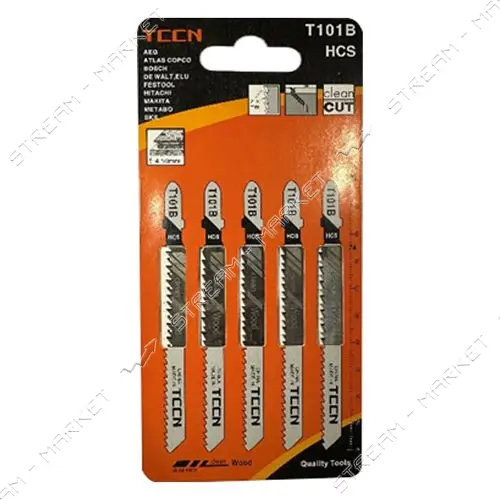 Пилки для электролобзика TCCN 101B 100мм 5шт                                                        
