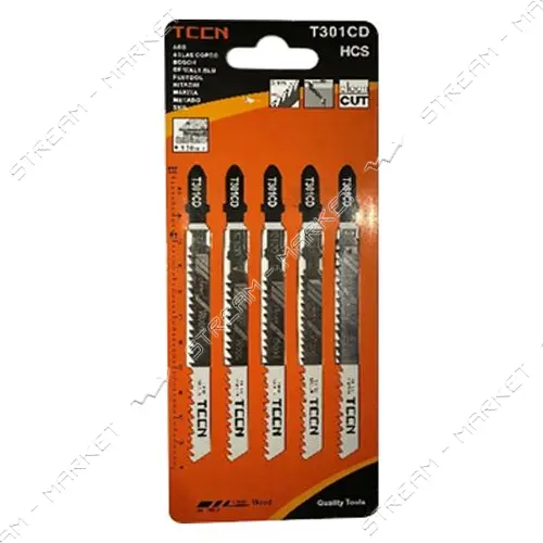 Пилки для электролобзика TCCN 301CD 117мм 5шт