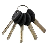 Секрет YU-TL цинк ZN/BR 80 mat black 40/40T ключ/поворот 5 ключей матовый черный
