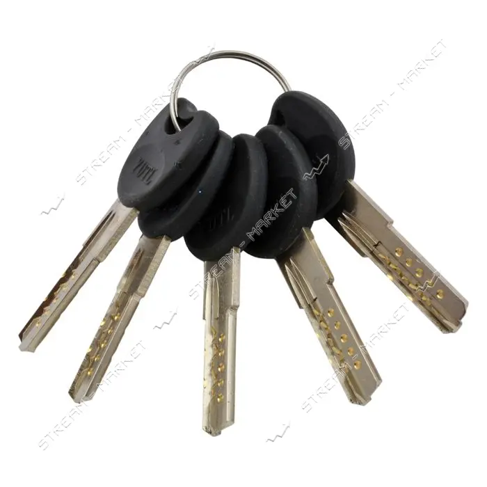 Секрет YU-TL цинк ZN/BR 80 mat black 40/40T ключ/поворот 5 ключей матовый черный
