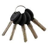 Секрет YU-TL цинк ZN/BR 90 mat black 45/45T ключ/поворот 5 ключей матовый черный