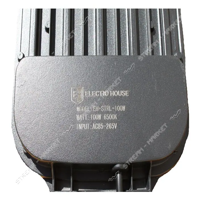 Светильник уличный Electro House EH-STRL-100W 100Вт 410х170х23мм 10000Лм 6500К IP65