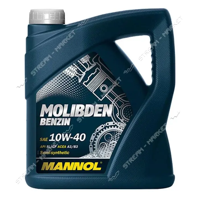 Масло моторное Mannol 10w-40 MOLIBDEN BENZIN 4л