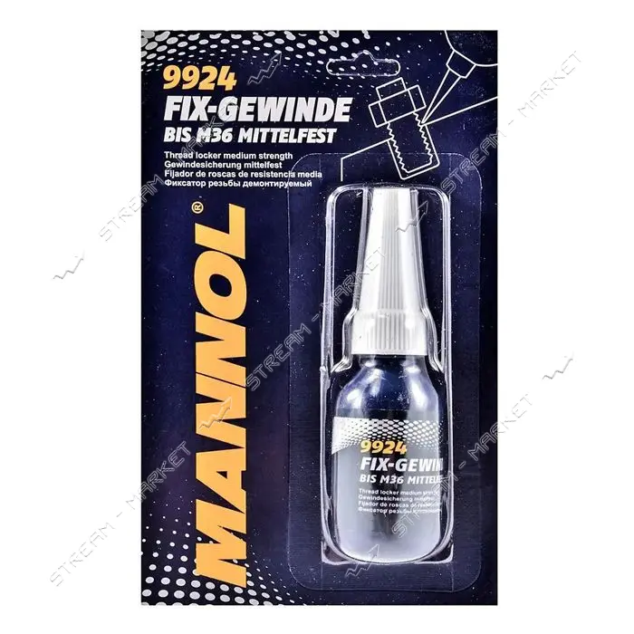 Фиксатор резьбы Mannol Fix-Gewinde Mittelfest 10мл