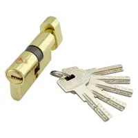 Секрет PARTNER AСК 60 30/30PB титан плюс алюминий лазерный поворот/ключ 5 ключей золото             