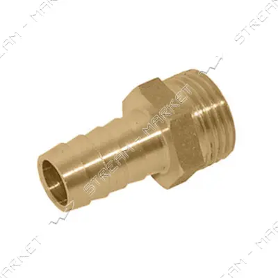 Штуцер латунный 3/4"Н d14мм N0797.02а