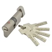 Секрет цинковый PARTNER PZCK 70 35/35SN лазерный ключ/поворот никель 5 ключей                       