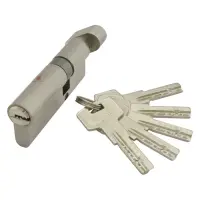 Секрет цинковый PARTNER PZCK  80 30/50SN лазерный поворот/ключ никель 5 ключей                      