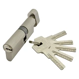 Секрет цинковый PARTNER PZCK 80 45/35SN лазерный ключ/поворот никель 5 ключей                       