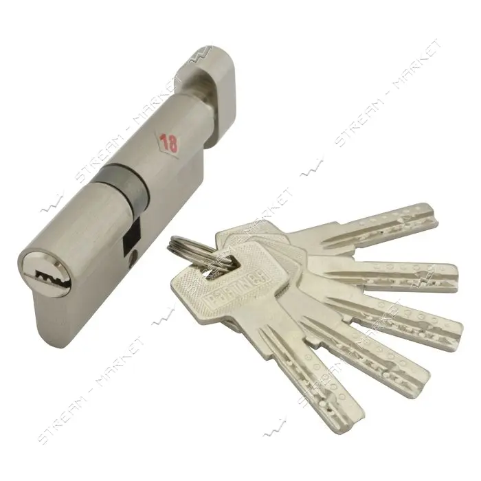 Секрет цинковый PARTNER PZCK 80 35/45SN лазерный ключ/поворот никель 5 ключей                       