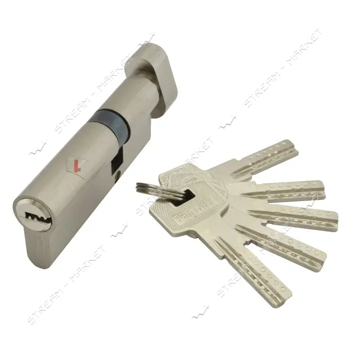 Секрет цинковый PARTNER PZCK 85 32/53SN лазерный поворот/ключ никель 5 ключей
