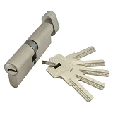 Секрет цинковый PARTNER PZCK 85 45Т/40SN лазерный поворот/ключ, никель 5 ключей                     
