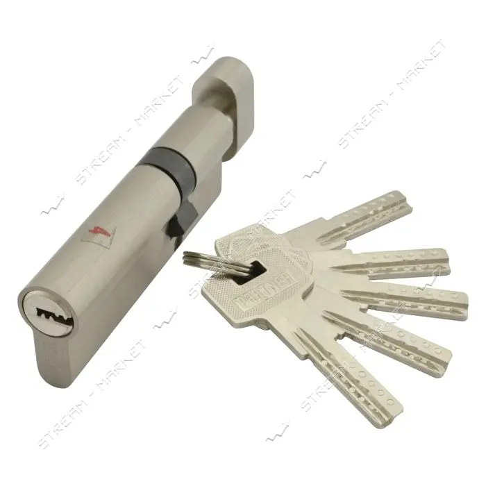 Секрет цинковый PARTNER PZCK 90 30Т/60SN лазерный поворот/ключ никель 5 ключей                      
