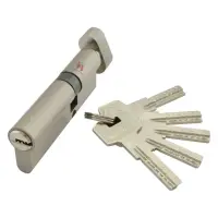 Секрет цинковый PARTNER PZCK 90 35Т/55SN лазерный поворот/ключ никель 5 ключей                      