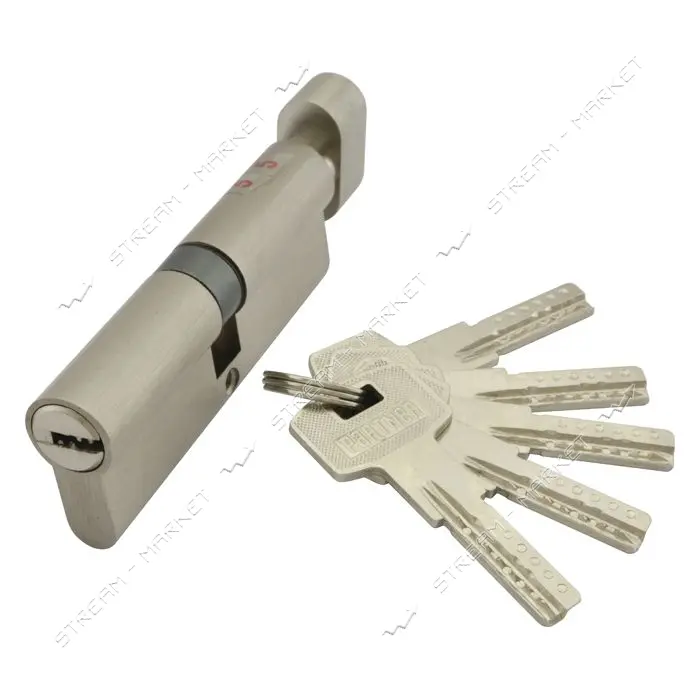 Секрет цинковый PARTNER PZCK 90 45/45SN лазерный поворот/ключ никель 5 ключей
