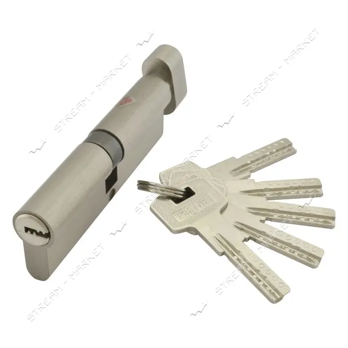 Секрет цинковый PARTNER PZCK 100 50/50SN лазерный ключ/поворот никель 5 ключей