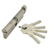 Секрет цинковый PARTNER PZCK 110 55/55SN лазерный поворот/ключ никель 5 ключей                      