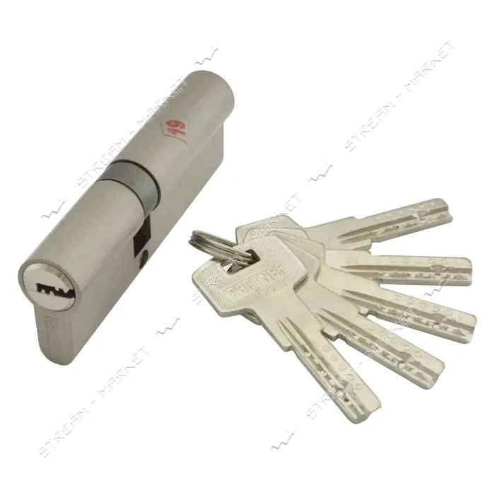 Секрет цинковый PARTNER PZC 95 40/55SN лазерный ключ/ключ никель 5 ключей                           