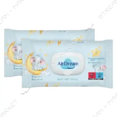 Влажные салфетки Air Dream для детей пластиковый клапан 120шт