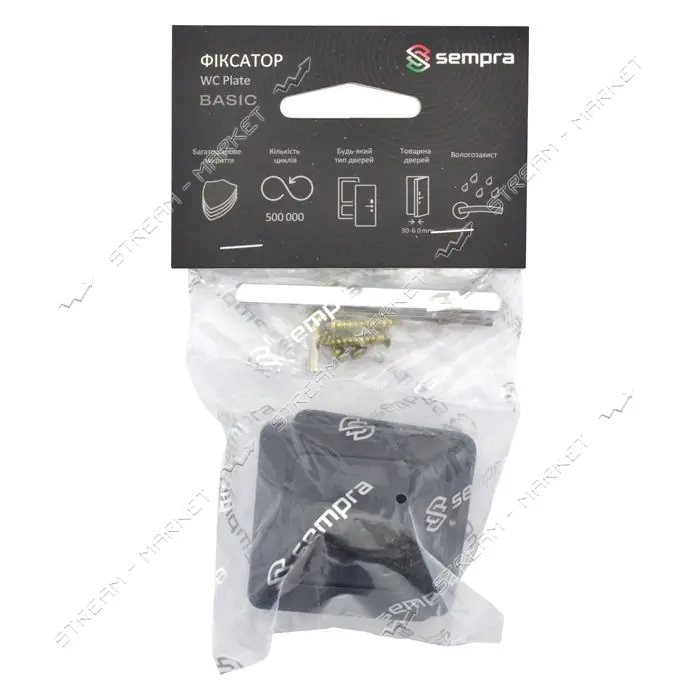 Фиксатор квадратный Apecs Sempra WC-2207-BLM