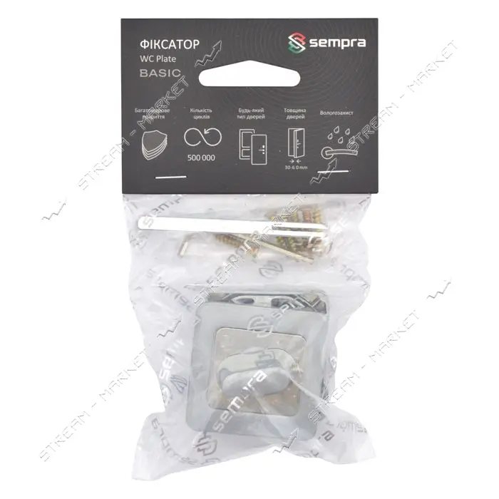 Фиксатор квадратный Apecs Sempra WC-2207-CRM/CR