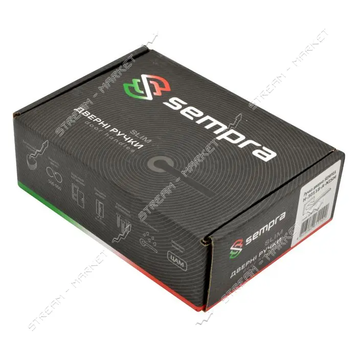 Ручка на розетах Sempra H-30118-А-NIS/W (матовый никель с белой вставкой)                           
