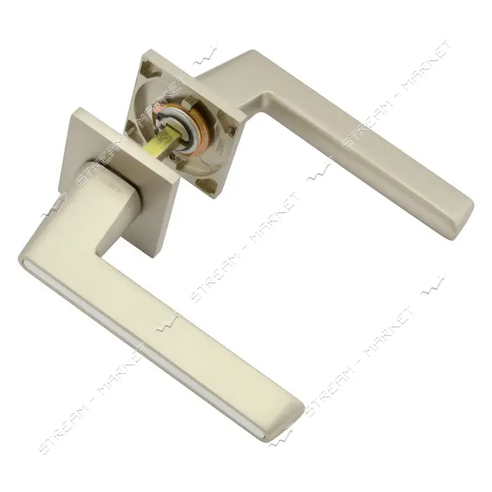 Ручка на розетах Sempra H-30118-А-NIS/W (матовый никель с белой вставкой)                           