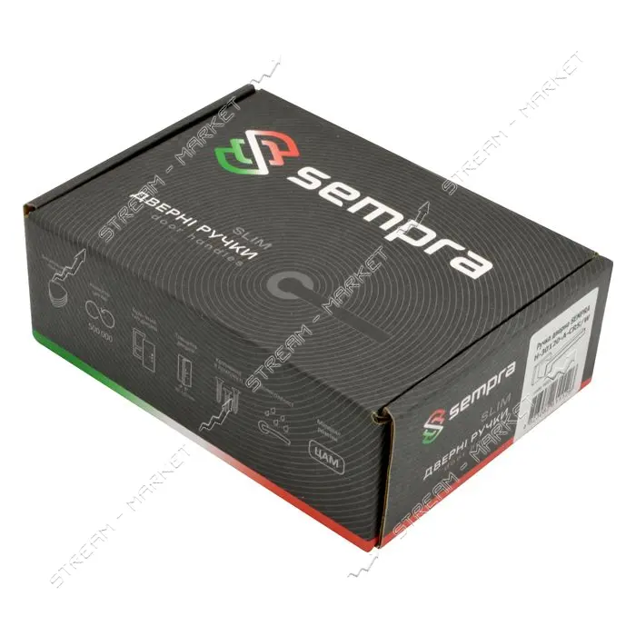 Ручка на розетах Sempra H-30120- А-CRS/W (матовый хром с белой вставкой)