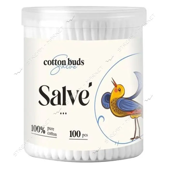 Ватные палочки Salve круглые 100шт