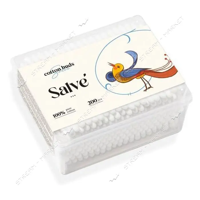 Ватные палочки Salve прямоугольные 200шт