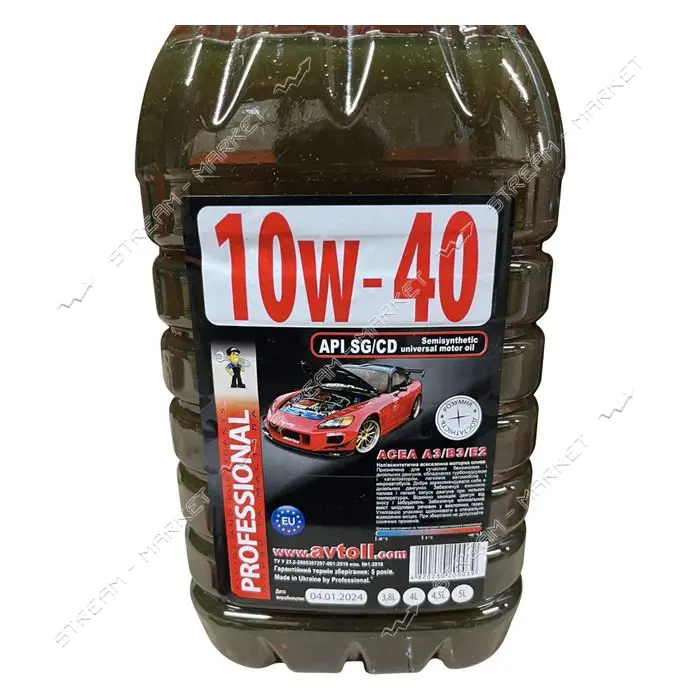 Масло моторное УЗФАМ 10W-40 API SG/CD 3.8л ПЕТ