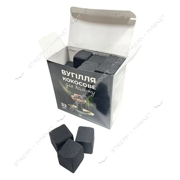 Уголь кокосовый для кальяна 0.5кг 32шт