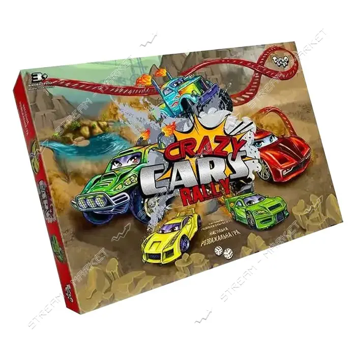 Игра-ходилка настольная Crazy Сars Rally DTG 93R