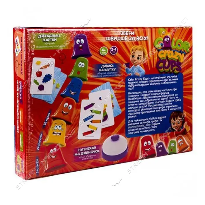 Игра настольная Собери быстрее всех-Color Crazy Cups CCC-01-01U