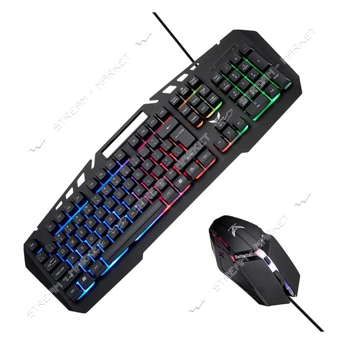 Клавиатура плюс мышь Zerodate LD-K10 английская раскладка черный